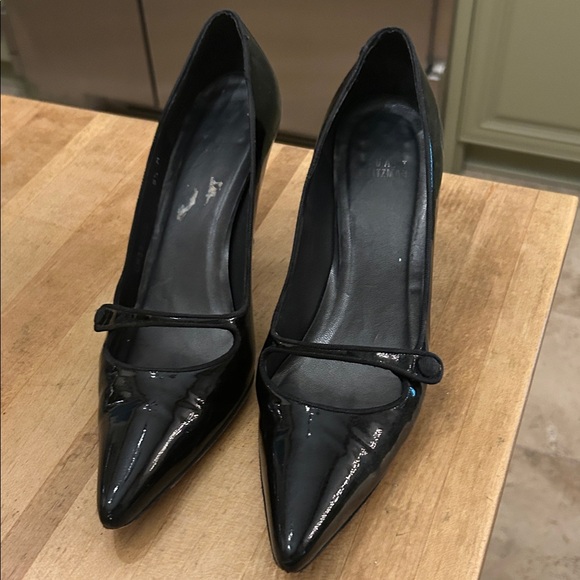 Stuart Weitzman Black Patent Leather Heels - Picture 1 of 2
